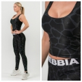 Nature inspired crop-top 549 Black - NEBBIA