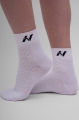Ponožky športové stredná dlĺžka UNISEX 130 White - NEBBIA