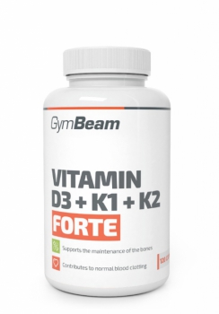Vitamín D3+K1+K2 Forte 120 kaps. - GymBeam